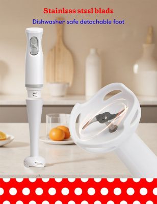 Image showing  2-speed Hand Blender With 20-ounce Mixing Beaker, Immersion Blender, White