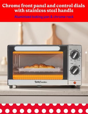 Image showing  9L Toaster Oven, 2-Slice Toaster with Chrome Plated Front, Stainless Steel Handle