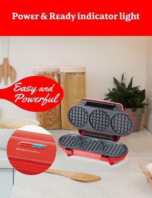 Image showing  Mini Multi-Waffle Maker, 1200W Kitchen Appliance for Home and Kitchen, Red