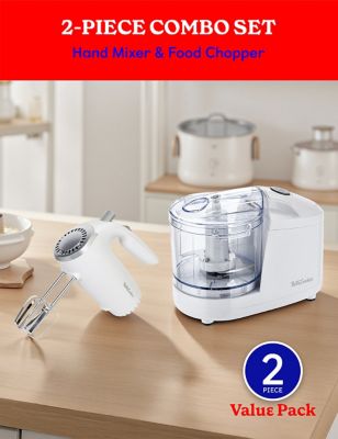Image showing  2-Piece Kitchen Appliances Combo: Hand Mixer, Chopper