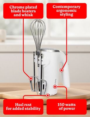 Image showing  2-Piece Kitchen Appliances Combo: Hand Mixer, Chopper