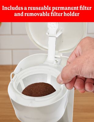 Image showing  12-Cup Drip Coffee Maker with Heat Resistant Glass Carafe, White