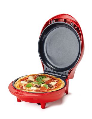 Betty Crocker 7.5 in. Mini Pizza & Meal Maker, 1000W Indoor Electric Grill, Red