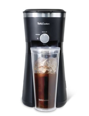 Betty Crocker Coffee Maker for Iced & Hot Brew, Brews in 4 Minutes,Black