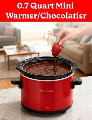 Image showing  0.7-Quart Mini Slow Cooker, Chocolatier & Simmer Pot, Red
