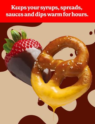 Image showing 5 th Betty Crocker 0.7-Quart Mini Slow Cooker, Chocolatier & Simmer Pot, Red