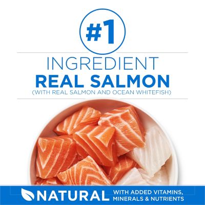 Image showing  Plus High Protein Salmon and Ocean Whitefish Skin and Coat Health Formula Cat Kibble