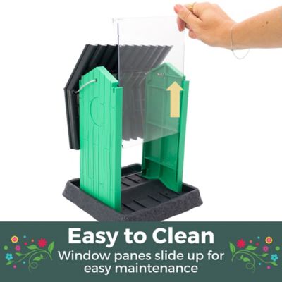 Image showing  Village Collection Hopper Birdfeeder, Fiesta Green