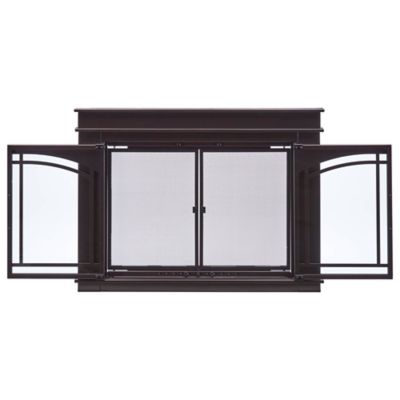 Image showing  Branford Fireplace Glass Doors With Screen, Small - Model# BRFD-SM