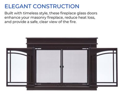 Image showing  Branford Fireplace Glass Doors With Screen, Small - Model# BRFD-SM