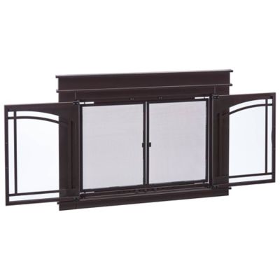 Image showing 8 th Bluegrass Living Branford Fireplace Glass Doors With Screen, Small - Model# BRFD-SM