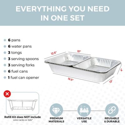 Image showing  Full Size Refill Kit Disposable Chafing Dish Set