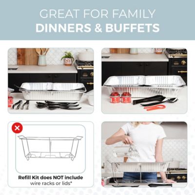 Image showing 5 th Alpha Living Full Size Refill Kit Disposable Chafing Dish Set