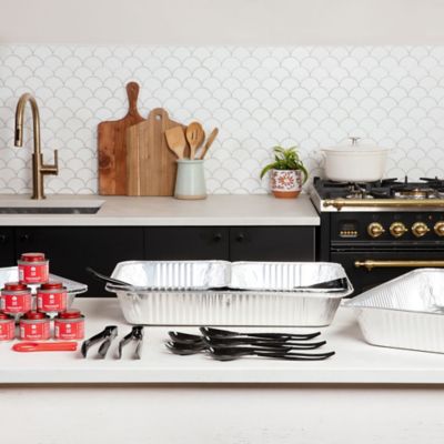 Image showing 6 th Alpha Living Full Size Refill Kit Disposable Chafing Dish Set