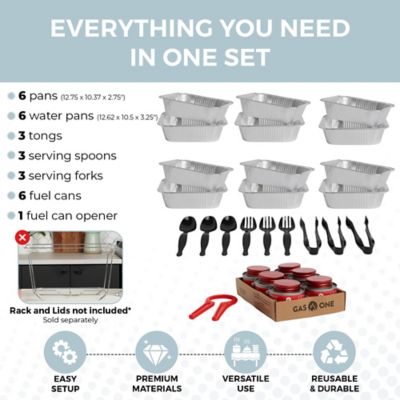 Image showing  6 Pack Refill Kit Disposable Chafing Dish Set