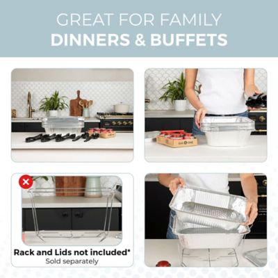 Image showing 5 th Alpha Living 6 Pack Refill Kit Disposable Chafing Dish Set