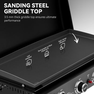 Image showing  30 in. 4-Burner Gas Griddle with Hood, 34,000 BTU and 389 sq. in.