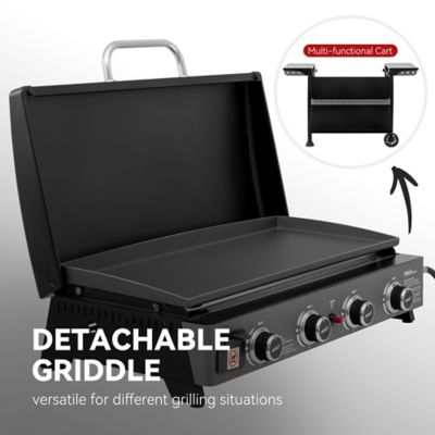 Image showing 5 th Royal Gourmet 30 in. 4-Burner Gas Griddle with Hood, 34,000 BTU and 389 sq. in.