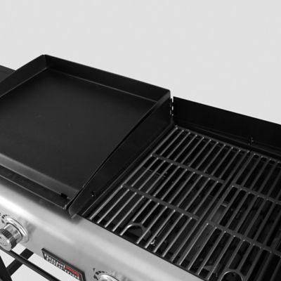 Image showing  4-Burner Portable Flat Top Gas Grill and Griddle Combo with Folding Legs, with Cover, 48,000 BTU