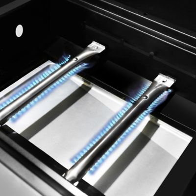 Image showing  4-Burner Portable Flat Top Gas Grill and Griddle Combo with Folding Legs, with Cover, 48,000 BTU