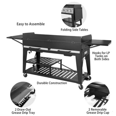 Image showing  Large Event 8-Burner Gas Grill, 104,000 BTU Liquid Propane Grill, with Cover