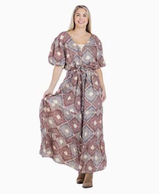 Cotton and Rye Medallion Print Maxi Dress