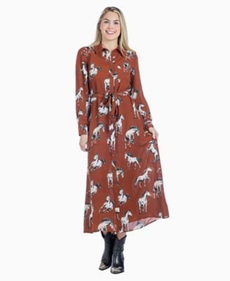 Image showing  Wild Horse Print Maxi Dress
