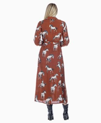 Image showing  Wild Horse Print Maxi Dress