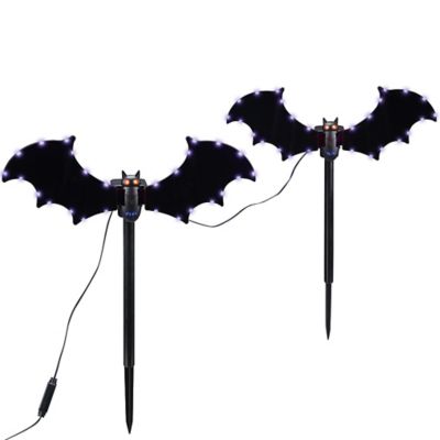 Red Shed 16.12 in. LED Animated Bat Lawn Stakes, Purple/Red, 2 pk.