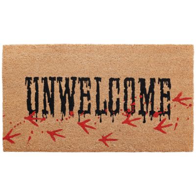 Red Shed Unwelcome Coir Halloween Door Mat, 18 x 32in.