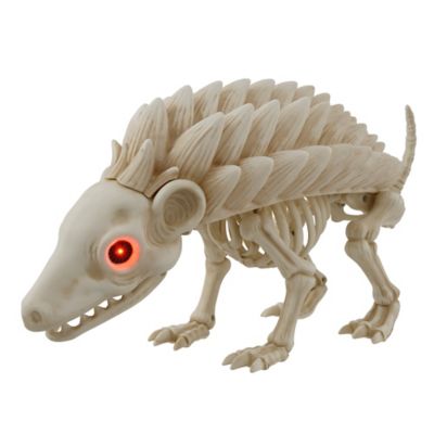 Red Shed 15 in. LED Skeleton Hedgehog Halloween Statue