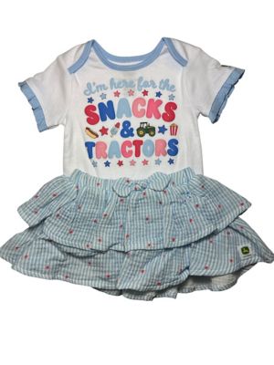 John Deere IG Small Town Skirt Set, White