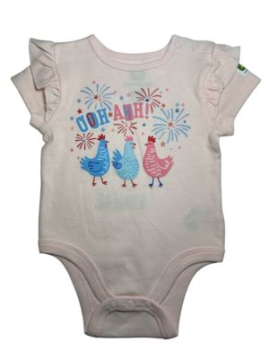 John Deere IG Ohh Ahh Chickens Creeper, Pink