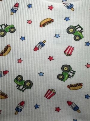 Image showing  IG Snacks Tractors Shortset Print