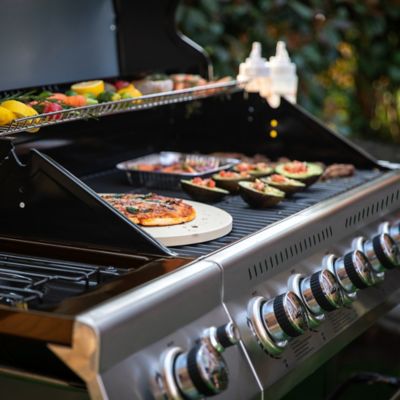 Image showing  6-Burner Propane Gas Grill with Sear Burner and Side Burner, 74,000 BTU, Cabinet Style Grill