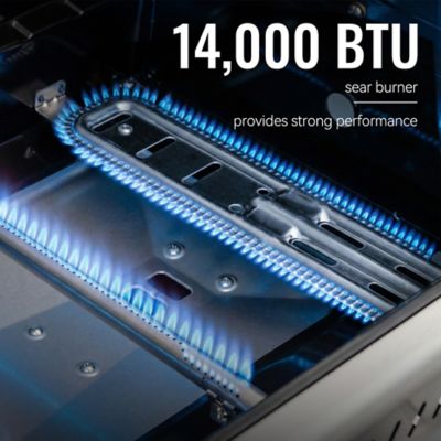 Image showing  6-Burner Propane Gas Grill with Sear Burner and Side Burner, 74,000 BTU, Cabinet Style Grill