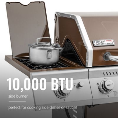 Image showing 5 th Royal Gourmet 6-Burner Propane Gas Grill with Sear Burner and Side Burner, 74,000 BTU, Cabinet Style Grill