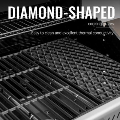 Image showing 6 th Royal Gourmet 6-Burner Propane Gas Grill with Sear Burner and Side Burner, 74,000 BTU, Cabinet Style Grill