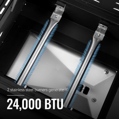 Image showing 5 th Royal Gourmet 2-Burner Gas and Charcoal Combo Grill with Side Burner, 34,000 BTU Dual Fuel Grill, 823 sq. in. Cooking Area