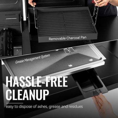 Image showing 8 th Royal Gourmet 2-Burner Gas and Charcoal Combo Grill with Side Burner, 34,000 BTU Dual Fuel Grill, 823 sq. in. Cooking Area