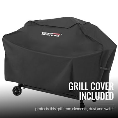 Image showing 7 th Royal Gourmet 2-Burner Gas and Charcoal Combo Grill with Cover, 20,000 BTU Cabinet Style Dual Fuel Grill