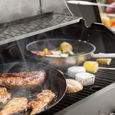 Image showing 8 th Royal Gourmet 6-Burner Gas Grill with Sear Burner and Side Burner, Stainless Steel Cabinet Style Gas Grill with Cover