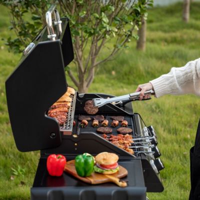 Image showing 8 th Royal Gourmet 4-Burner Gas Grill with Lidded Side Burner, Cabinet Style Propane Gas Grill, 49,000 BTU