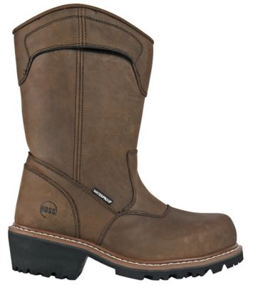 Image showing 4 th HOSS Boot Company Men's Buford Logger 11 in. Pull-On Composite Toe Waterproof Work Boots, Slip Resistant, EH PR Rated