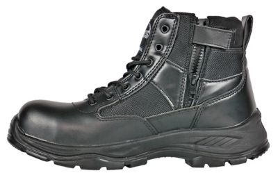 Image showing 6 th HOSS Boot Company Men's Watchman 6 in. Composite Toe Side-Zip Work Boots, Lightweight, SR, EH Rated, Cushioned Insole