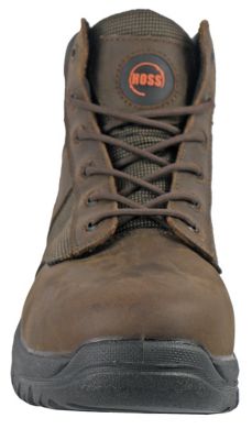 Image showing  Men's Carter 6 in. Steel Toe Work Boots, Brown, Slip Resistant, Electrical Hazard Rated, Cushioned Insole