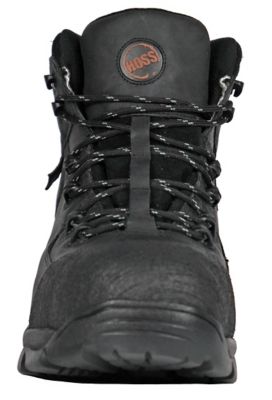 Image showing 3 th HOSS Boot Company Men's Ridge 6 in. Composite Toe Waterproof Work Boots, Black, Slip Resistant, Puncture Resistant, EH Rated