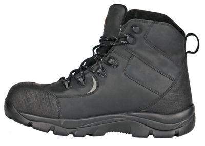 Image showing 6 th HOSS Boot Company Men's Ridge 6 in. Composite Toe Waterproof Work Boots, Black, Slip Resistant, Puncture Resistant, EH Rated