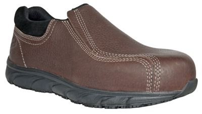 HOSS Boot Company Men's Transfer SD Slip-On Composite Toe Work Shoes, Static Dissipative, Non-Metallic, SR, Cushioned Insole
