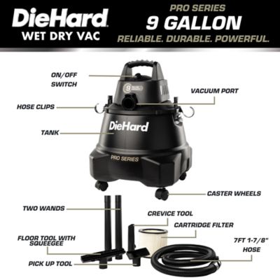 Image showing  Proseries 9 gal. 5.5 Horsepower Wet Dry Vacuum